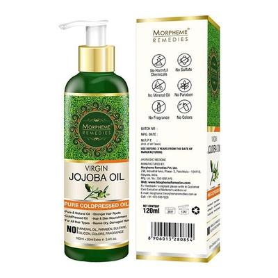 Morpheme Remedies Pure Virgin Jojoba Oil (ColdPressed) 120 ml - Hair Oils