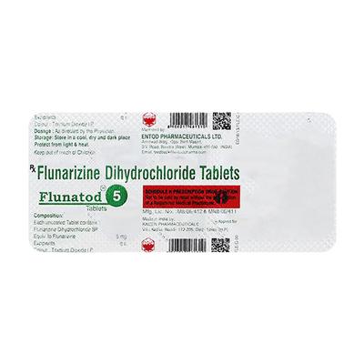 FLUNATOD 5mg Tablet 10's - Migraine