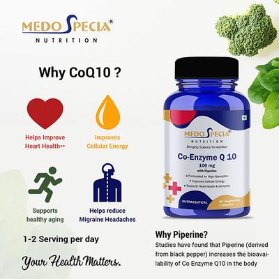 Medo Specia Co Enzyme Q10 100 mg with Piperine Veg Capsule 60's - Co-Q