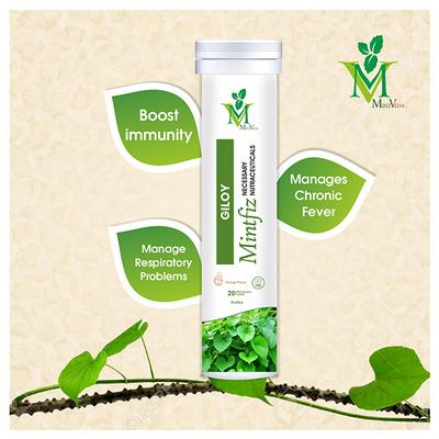 Mint Veda Giloy Effervescent Tablet 20's - Herbal Dietary Supplement