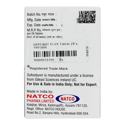 HEPCINAT PLUS Tablet 28's - Viral infections-Ant