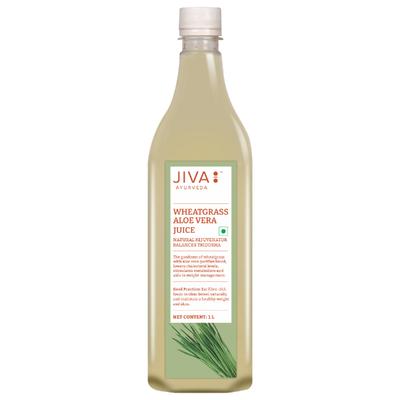 Jiva Ayurveda Wheatgrass Aloe Vera Juice 1000 ml - Ayurvedic Juices