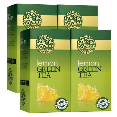 LaPlant Green Tea Bags - Lemon (Pack of 4 x 25's) - Teas
