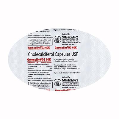 Gemsoline D3 60K Capsule 4'S - Supplements-Vam