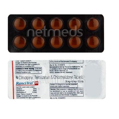 Ranci Trio 20mg Tablet 10'S - Hypertension-Ang
