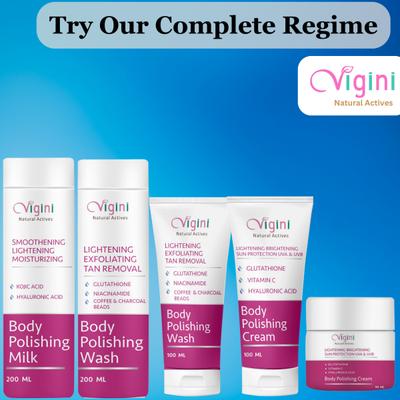Vigini Lightening Exfoliating Tan Removal Body Polishing Wash 100 ml - Shower Gels & Body Wash