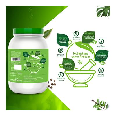 MuscleBlaze Herbs Whey Powder - Rich Chocolate 1 kg - Workout Essentials