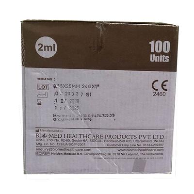 Mr. Inject Disposable Syringe 2 ml with Needle 24G 100's - Syringes And Needles
