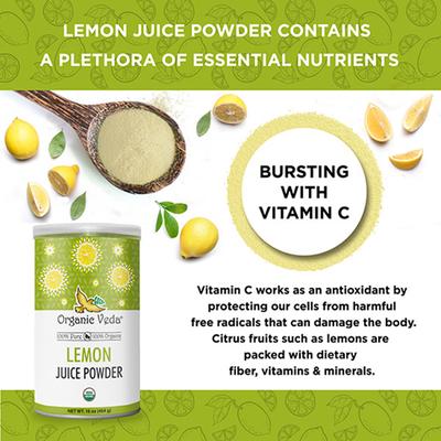 Organic Veda Lemon Juice Powder 454 gm - Pure Herbs
