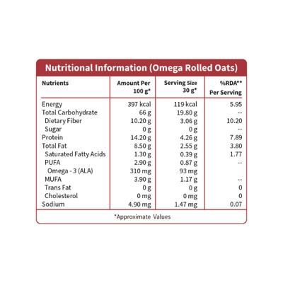 Neuherbs Omega Rolled Oats 400 gm - Omega Fish Oil Fatty Acids