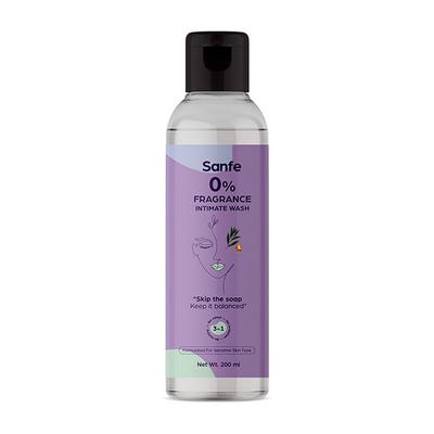 Sanfe 0% Fragrance Intimate Wash 200 ml - Intimate Care
