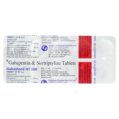 GABASTONE NT 100 Tablet 10's - Neuropathic Pain-Dru