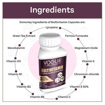 Vogue Wellness Daily Multivitamin Softgel Capsule 60's - Multi-Vitamins