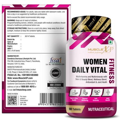MuscleXP Women Daily Vital Fitness Tablet 60's - Workout Essentials
