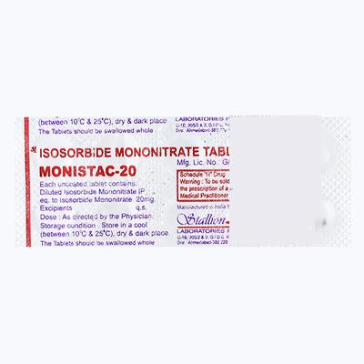 MONISTAC 20 Tablet 10's - Angina