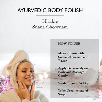 Nirakle Snana Choornam Ayurvedic Body Polish Scrub 20 gm - Personal Care (Ayush)