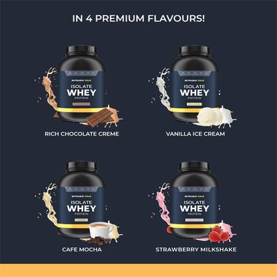 Nutrabay Gold Isolate Whey Protein Powder - Rich Chocolate Cream Flavour 2 kg - Whey Proteins