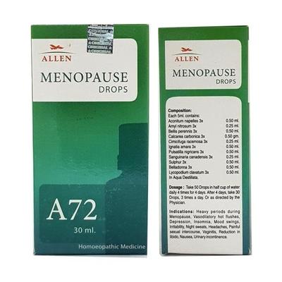 Allen A72 Menopause Drops 30 ml - Homeopathic Drops