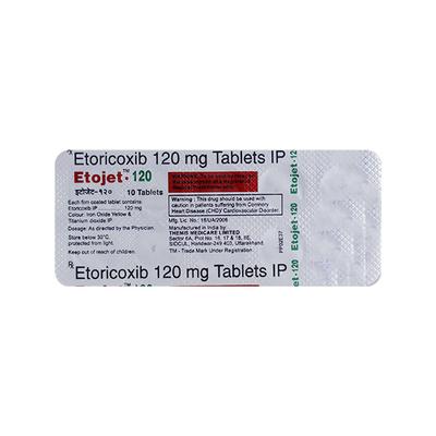 ETOJET 120 Tablet 10's - Pain relief-Nsa