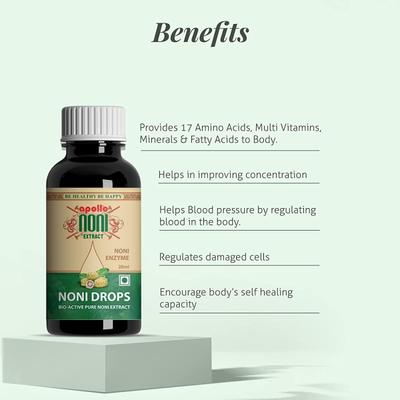 Apollo Noni Extract Drops (Pack of 2 x 20 ml) - Speciality Medicines