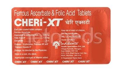 Cheri XT Tablet 10'S - Iron Supplement/Anaemia-Vma