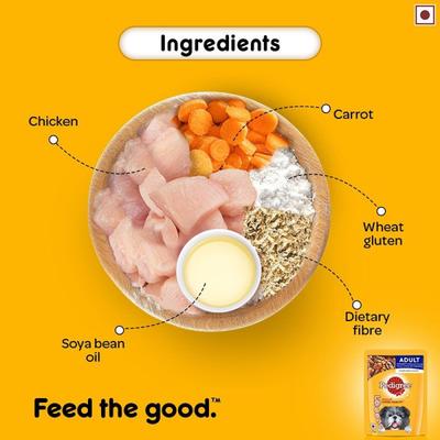 Pedigree Adult Grilled Liver Chunks Flavour in Gravy with Vegetables (Pack of 70gm x 15) 1050 gm - Petfood