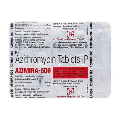 AZIMIRA 500 Tablet 10's - Bacterial Infections-Mac