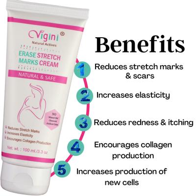 Vigini Erase Stretch Marks Cream 100 ml + Erase Marks Stretch Marks Oil 100 ml - Intimate Care