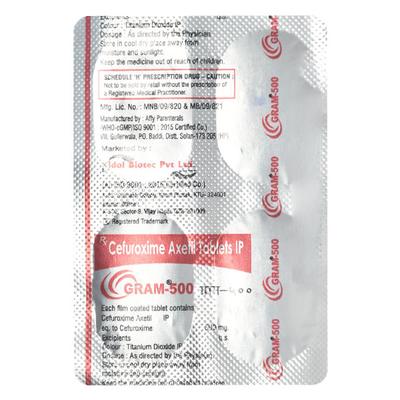 GRAM 500 Tablet 4's - Bacterial Infections-Cep