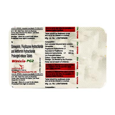 Winixia PG 2mg Tablet 10'S - Diabetes-Ant