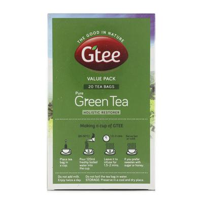 GTEE Green Tea Bags - Value Pack 20's - Teas