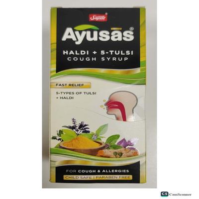 Sapat Ayusas Haldi + 5-Tulsi Cough Syrup 100 ml - Cough & Cold (Ayush)