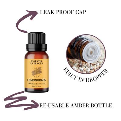Essentia Extracts Pure Essential Oil - Lemongrass Oil 15 ml - Essential Oils