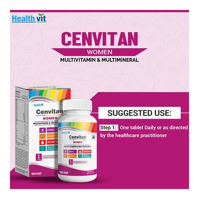 HealthVit Cenvitan Women (Multivitamin & Multimineral) Tablet 60's - Women Health