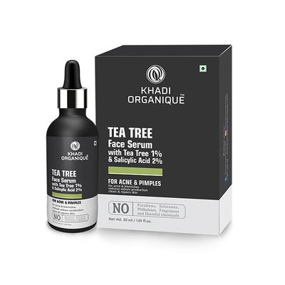 Khadi Organique Face Serum - 1% Tea Tree & 2% Slicylic Acid 30 ml - Personal Care (Ayush)