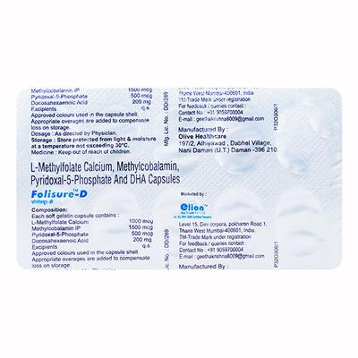 FOLISURE D Capsule 10's - Supplements-Sup