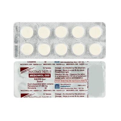 Medomol 300mg Tablet 10'S - Fever-Non