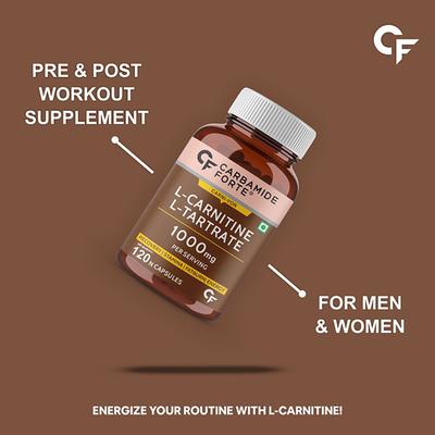 CF Carni-Von L-Carnitine L-Tartrate 1000 mg Veg Capsule 120's - Amino Acids