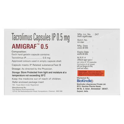 AMIGRAF 0.5 Capsule 10's - Auto Immune Disease-Imm