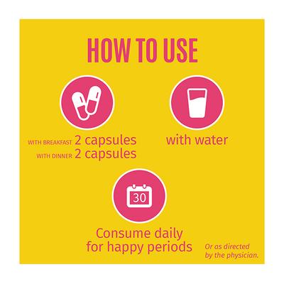Aadar Good Period Capsule 60's For Periods Pain Relief - Health Products