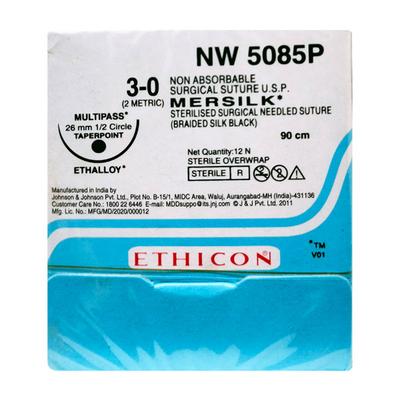 Johnson & Johnson Ethicon Mersilk Non Absorbable Surgical Suture (3-0) (90 cm) (NW5085P) 1's - Bandages & Dressings