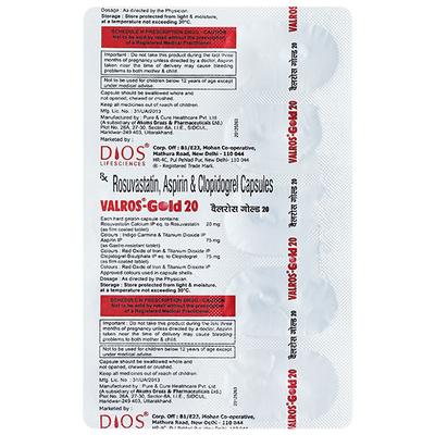 VALROS GOLD 20 Capsule 10's - Blood Clot-Ant