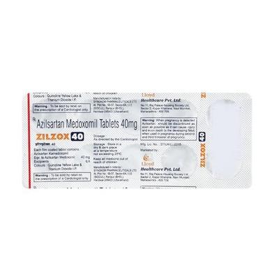 Zilzox 40mg Tablet 10'S - Hypertension-Ang