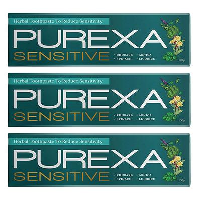 Purexa Herbal Sensitive Toothpaste (100gm X 3) - Toothpaste