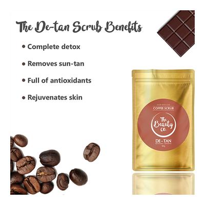 The Beauty Co. De-Tan Face & Body Scrub - Coffee (Pouch) 100 gm - Face Scrubs