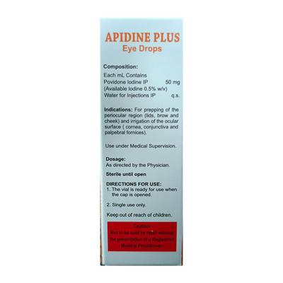 APIDINE PLUS Eye Drops 5ml - Eye Infections-Eaa