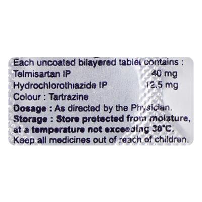 TELVERGE H 40mg Tablet 10's - Hypertension-Ang