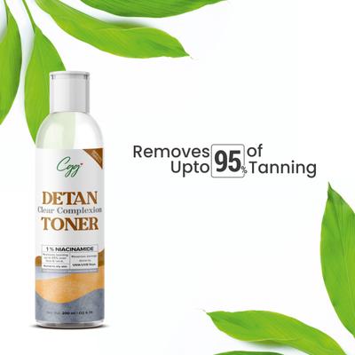 CGG Cosmetics De-Tan Clear Complexion Facial Toner- for All Skin Types 200 ml - Toners