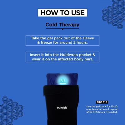 TruHabit Hot & Cold Therapy Multiwrap - Abdomen/Neck/Arm/Elbow Supports