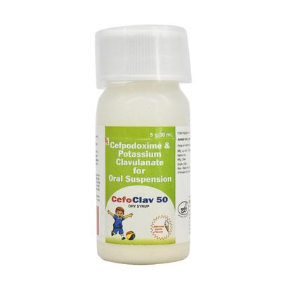 Cefoclav 50 Delicious Vanilla Flavour Dry Syrup 30ml - Bacterial Infections-Cep